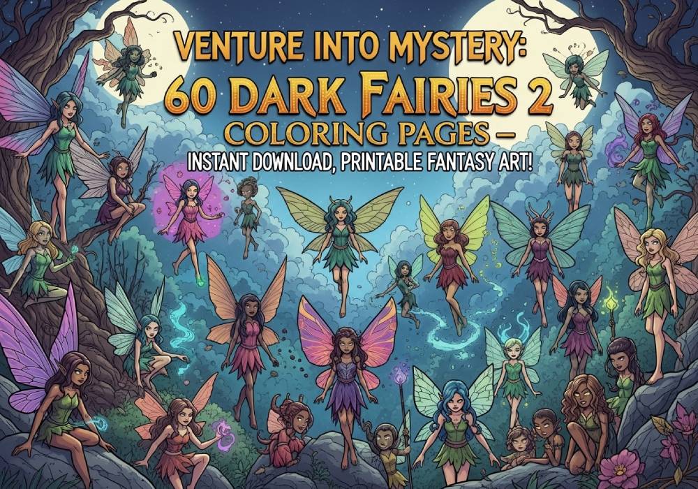 Dark Fairies 2 Coloring Pages