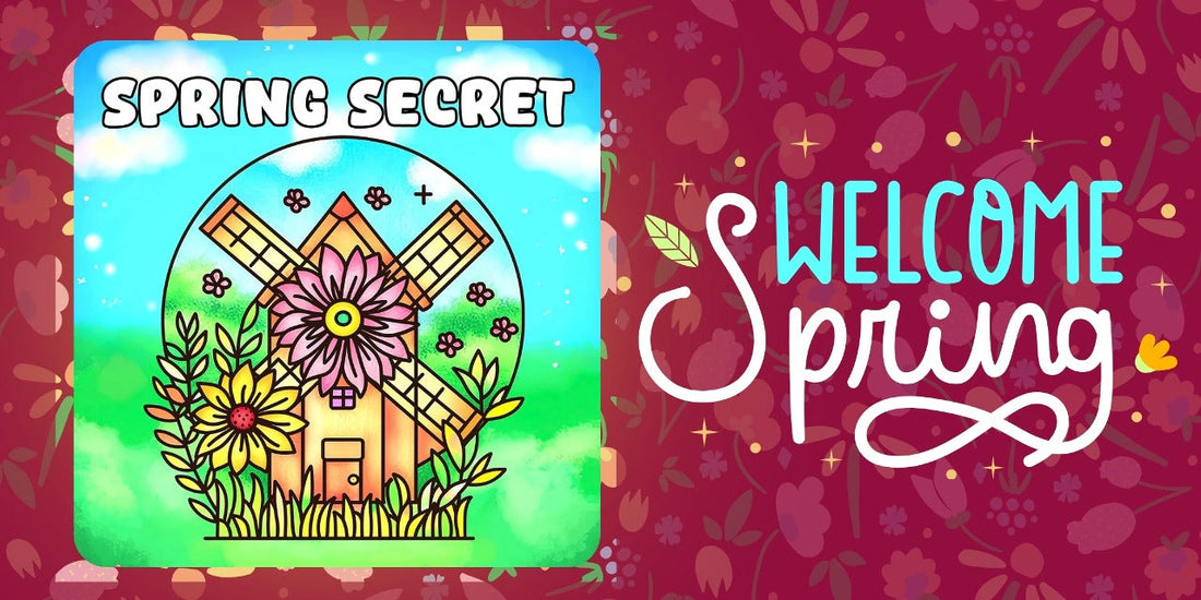 Welcome Spring with the "55 Spring Secret Bold & Easy Coloring Pages"