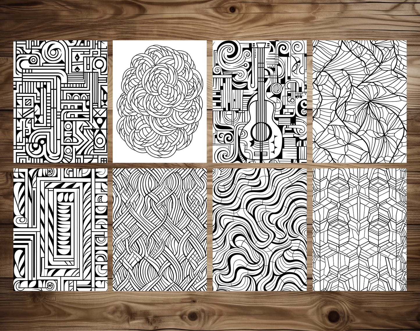 101 Satisfying Patterns Coloring Pages - Instant Download - Printable