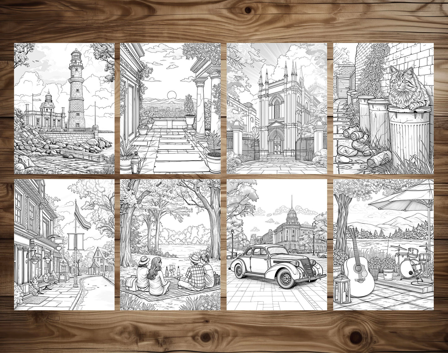 101 Urban Safari Coloring Pages - Instant Download - Printable