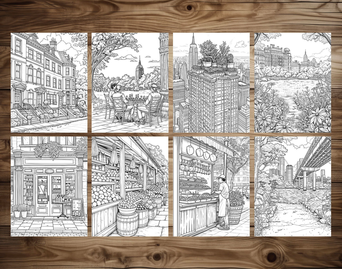 101 Urban Safari Coloring Pages - Instant Download - Printable