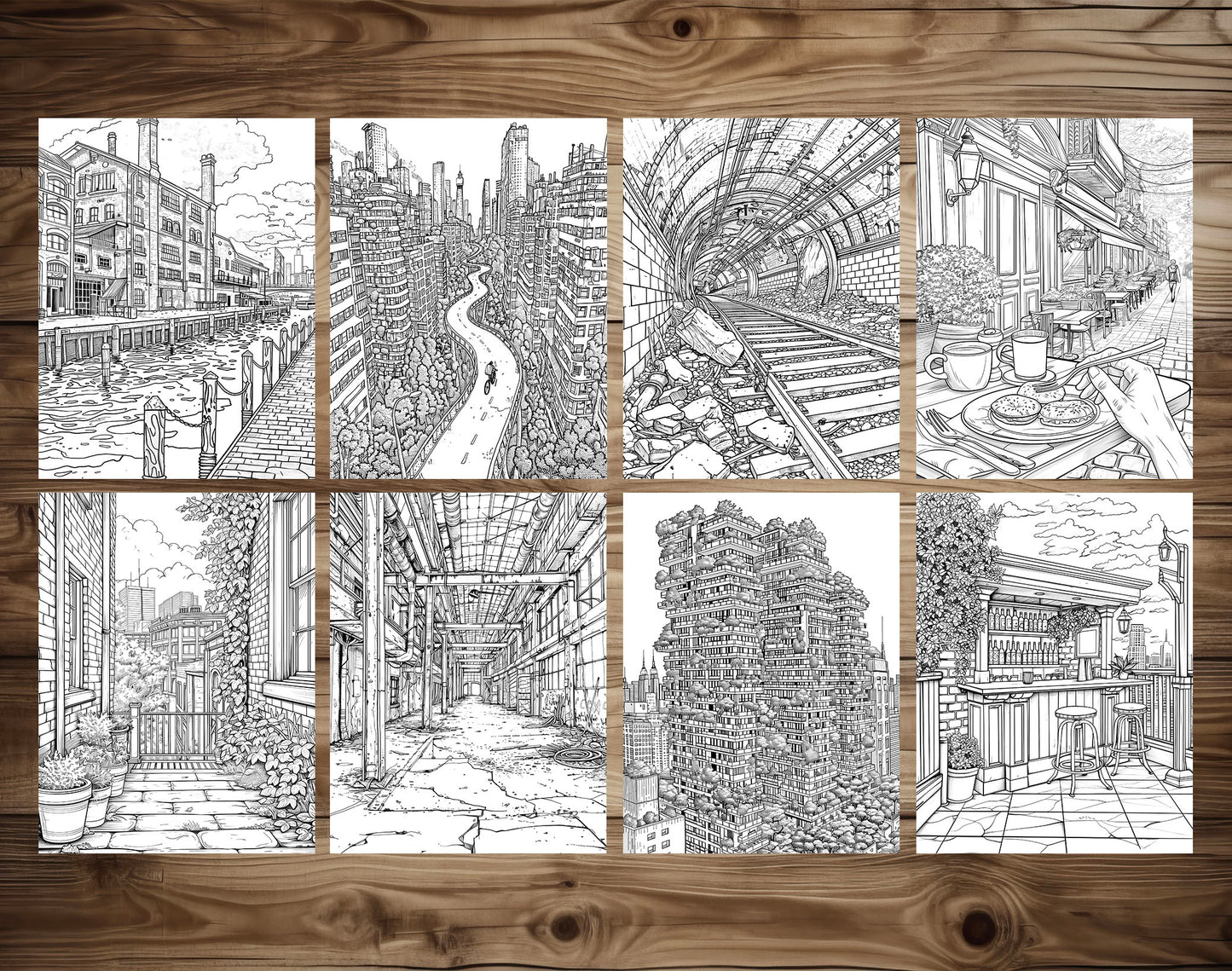 101 Urban Safari Coloring Pages - Instant Download - Printable