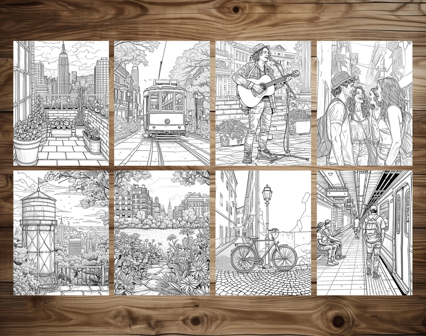 101 Urban Safari Coloring Pages - Instant Download - Printable