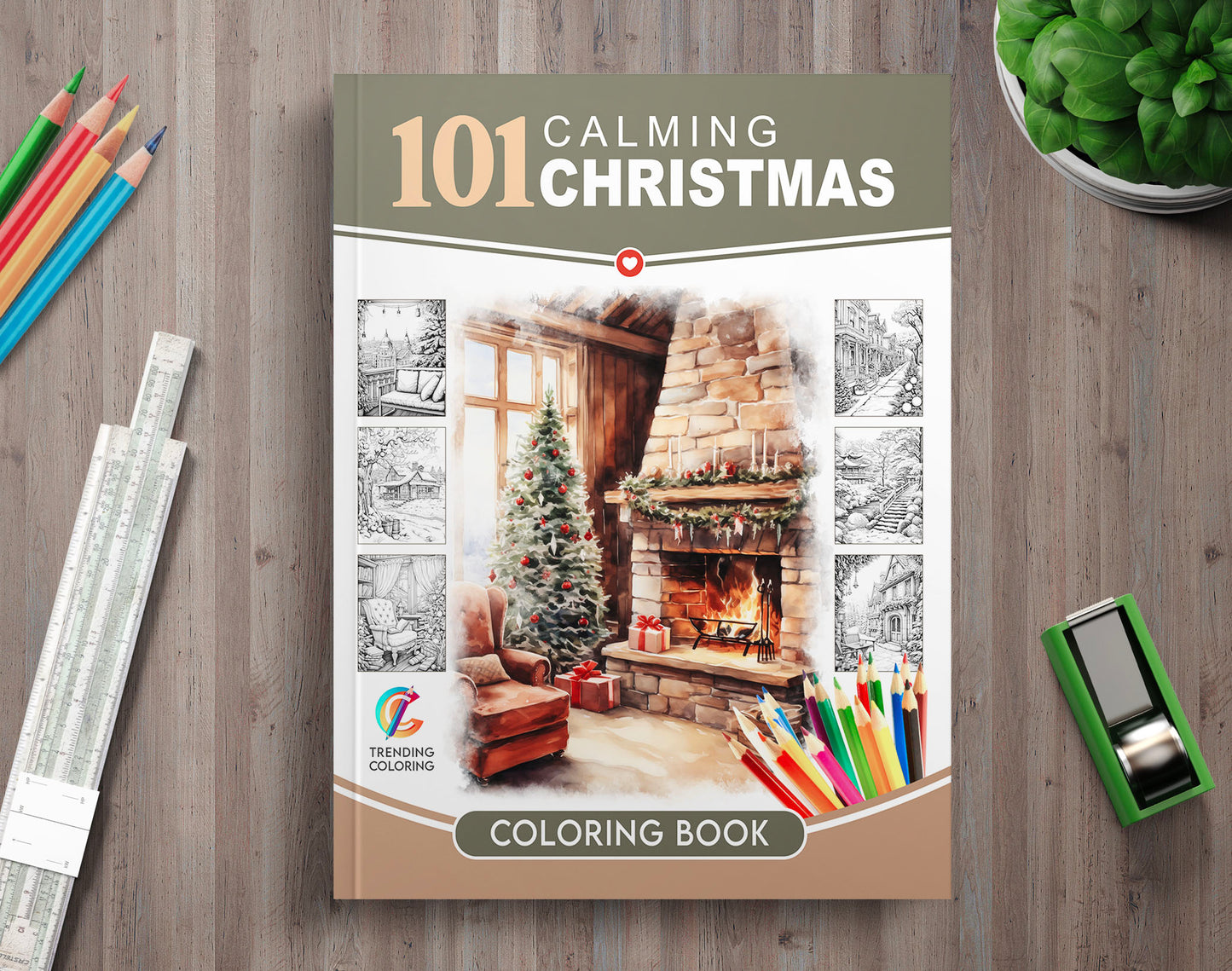 101 Claming Christmas Coloring Book - 8.5x11 inch Paperpack