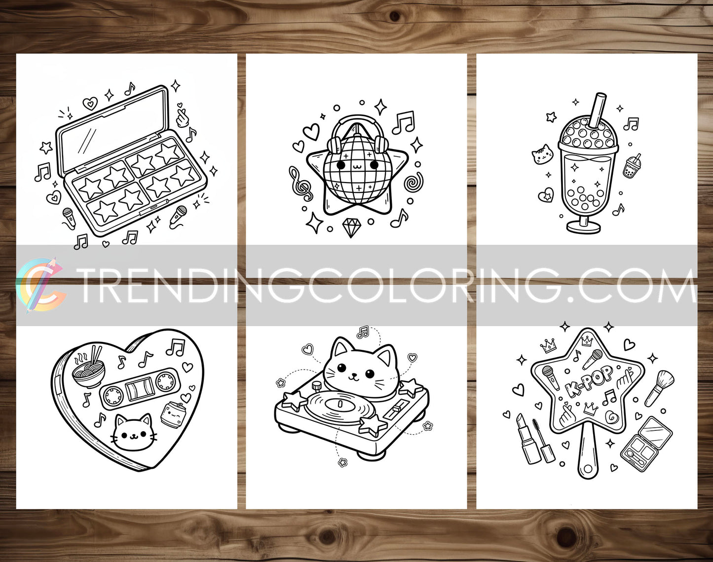 30 Cute K-Pop Cute and Simple Coloring Pages - PDF Download – preview 7