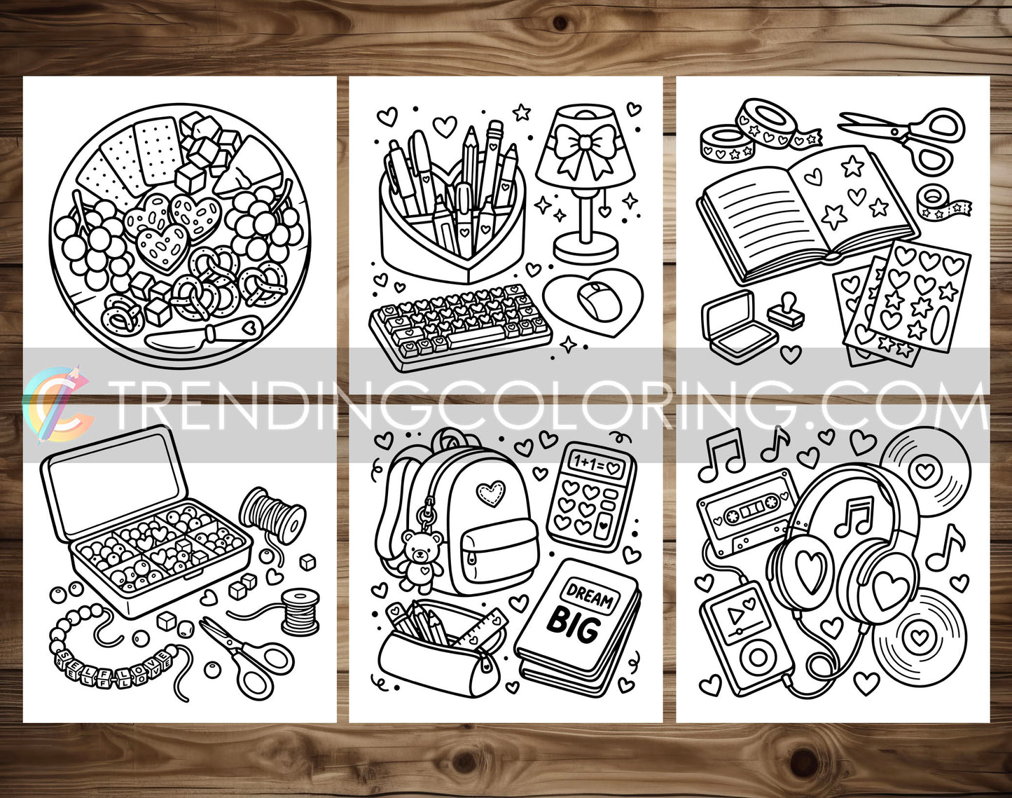 33 Cozy Girl Love Era 1 Cute and Simple Coloring Pages - PDF Download – preview 10