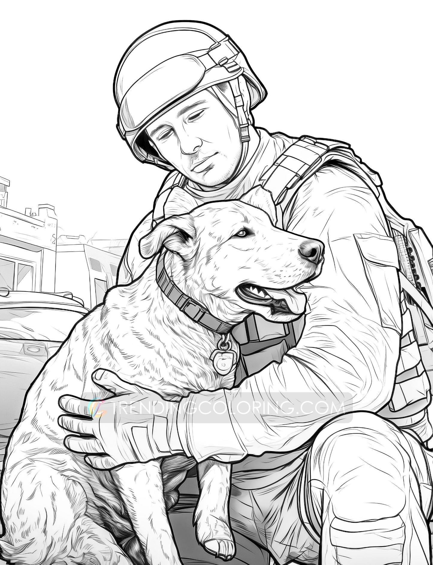 50 Soldier On The Battlefield Coloring Pages - Instant Download - Printable PDF