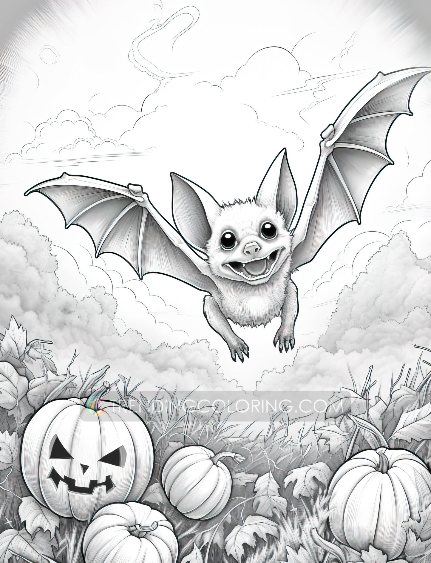 25 Autumn Animal Grayscale Coloring Pages  - Instant Download - Printable PDF Dark/Light
