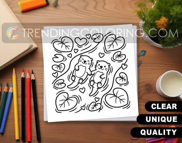 50 Love Vibes Cute and Simple Coloring Pages - PDF Download