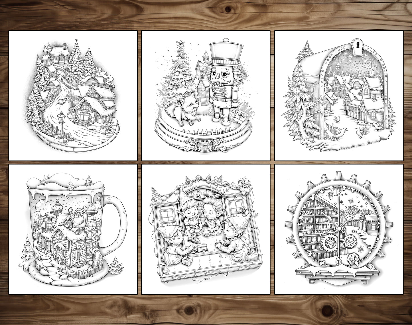 55 Little Christmas Wonders Cozy Coloring Pages – preview 8