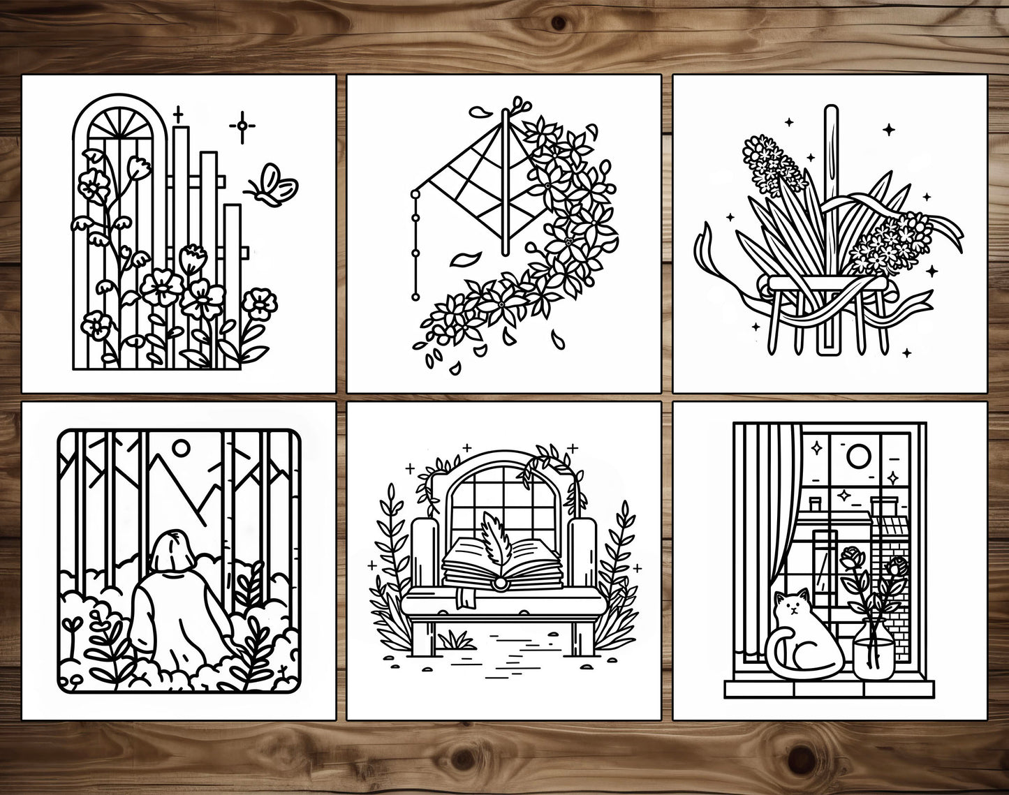 55 Spring Secret Bold & Easy Coloring Pages - PDF Download – preview 9