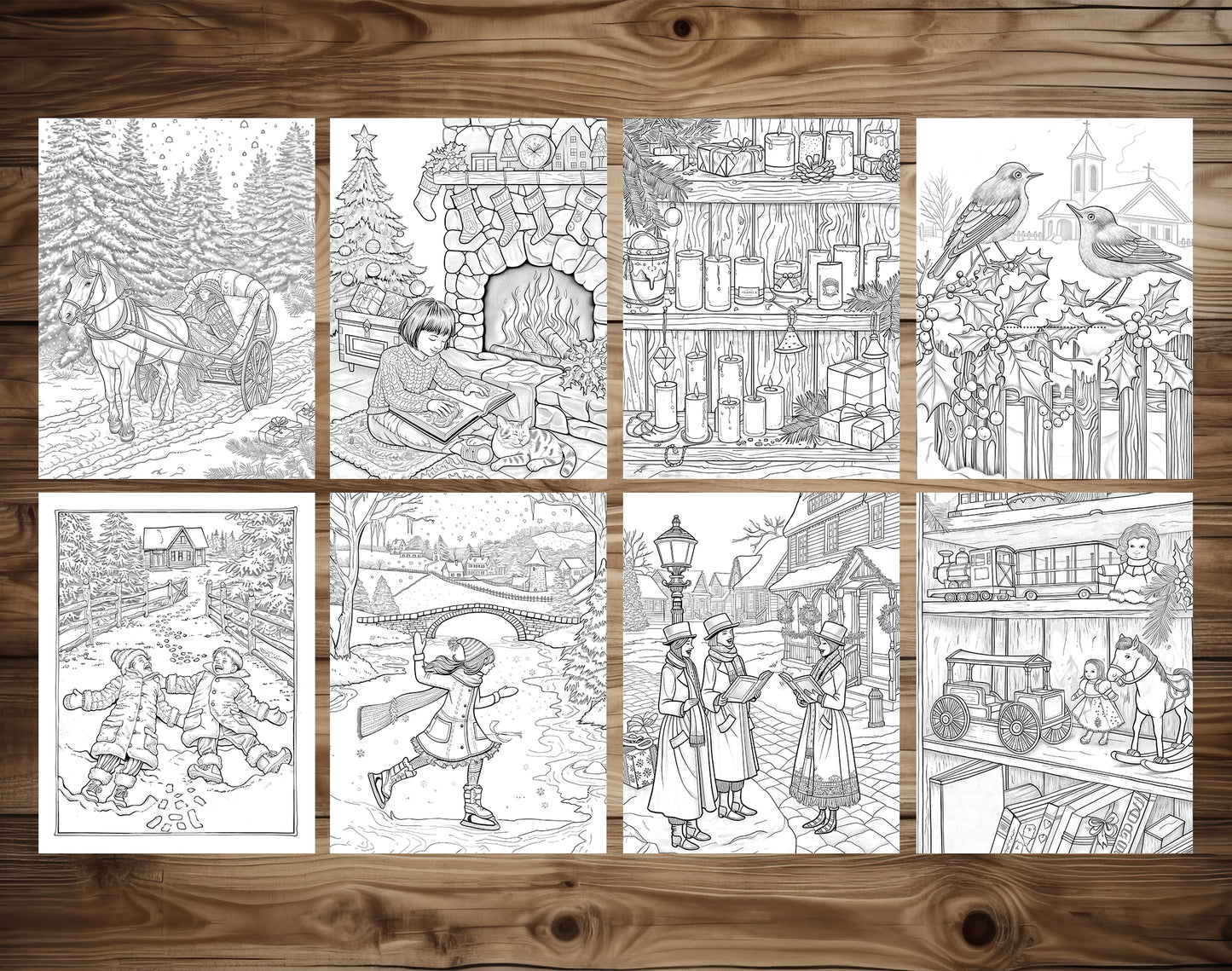 60 Old Fashioned Christmas Coloring Pages – preview 9