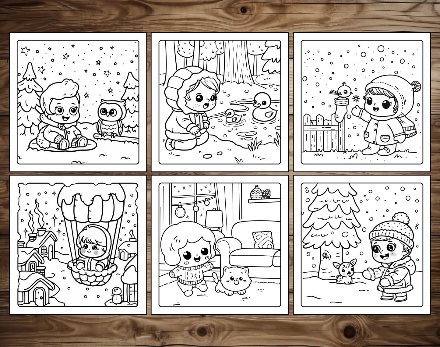 70 Baby Winter Cute & Cozy Coloring Pages