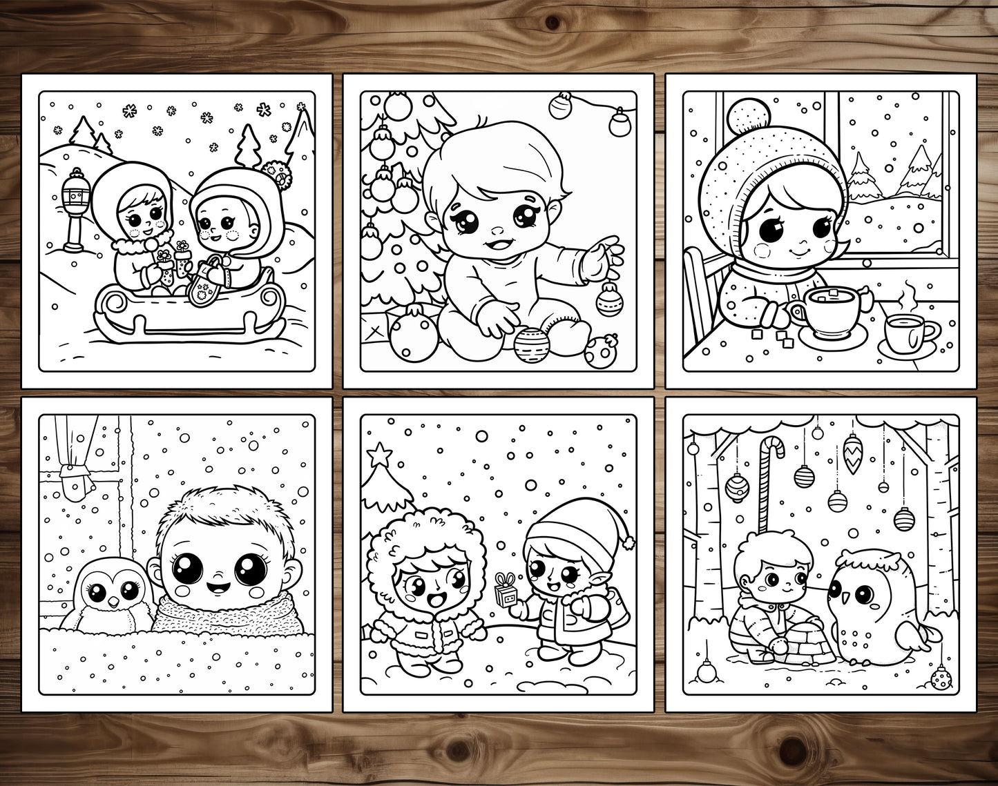 70 Baby Winter Cute & Cozy Coloring Pages