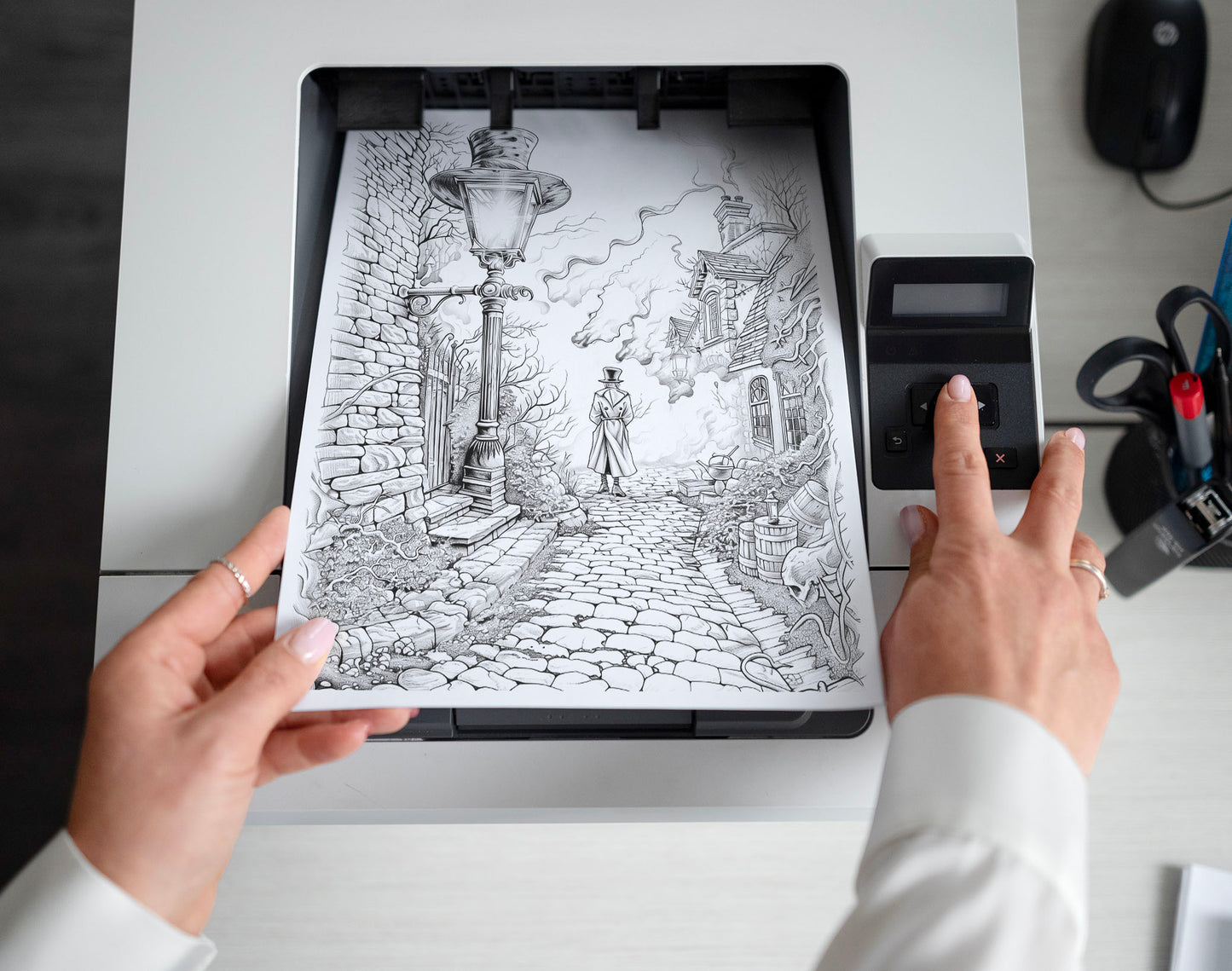 80 Gothic Wonderland Coloring Pages - Instant Download - Printable PDF
