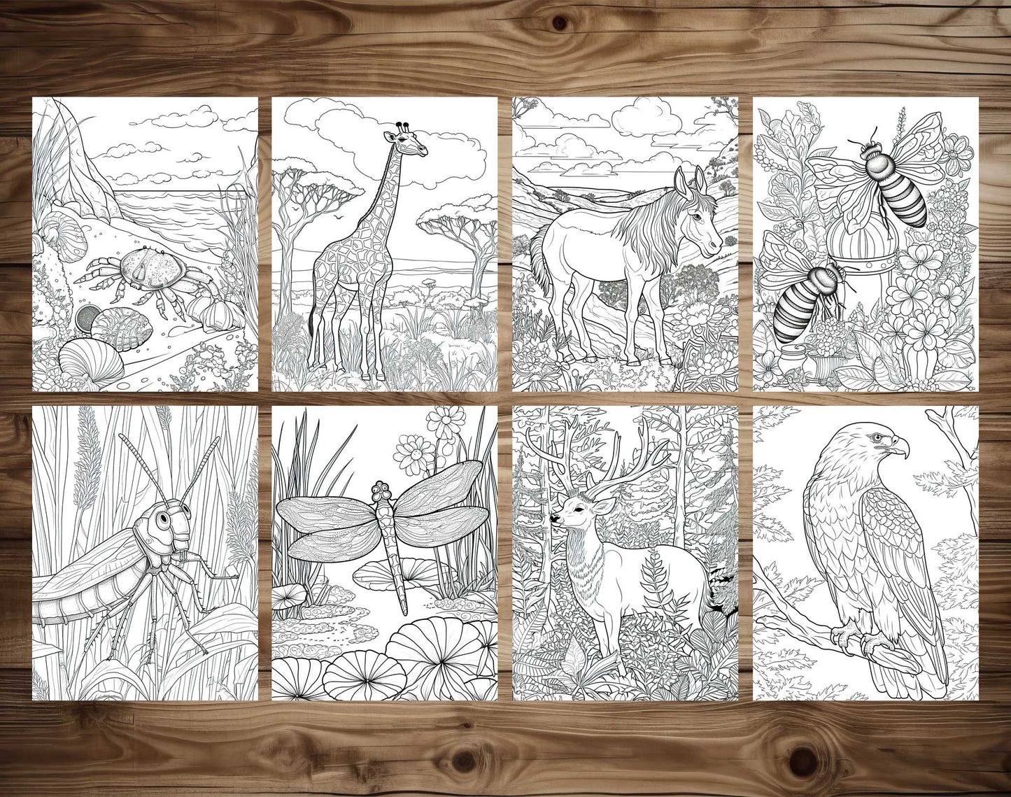 101 Amazing Animal Coloring Pages - Instant Download - Printable