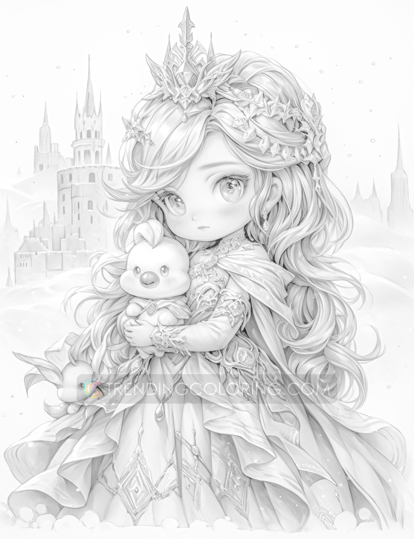 101 Winter Theme Special Collection Grayscale Coloring Pages - Instant Download - Printable PDF