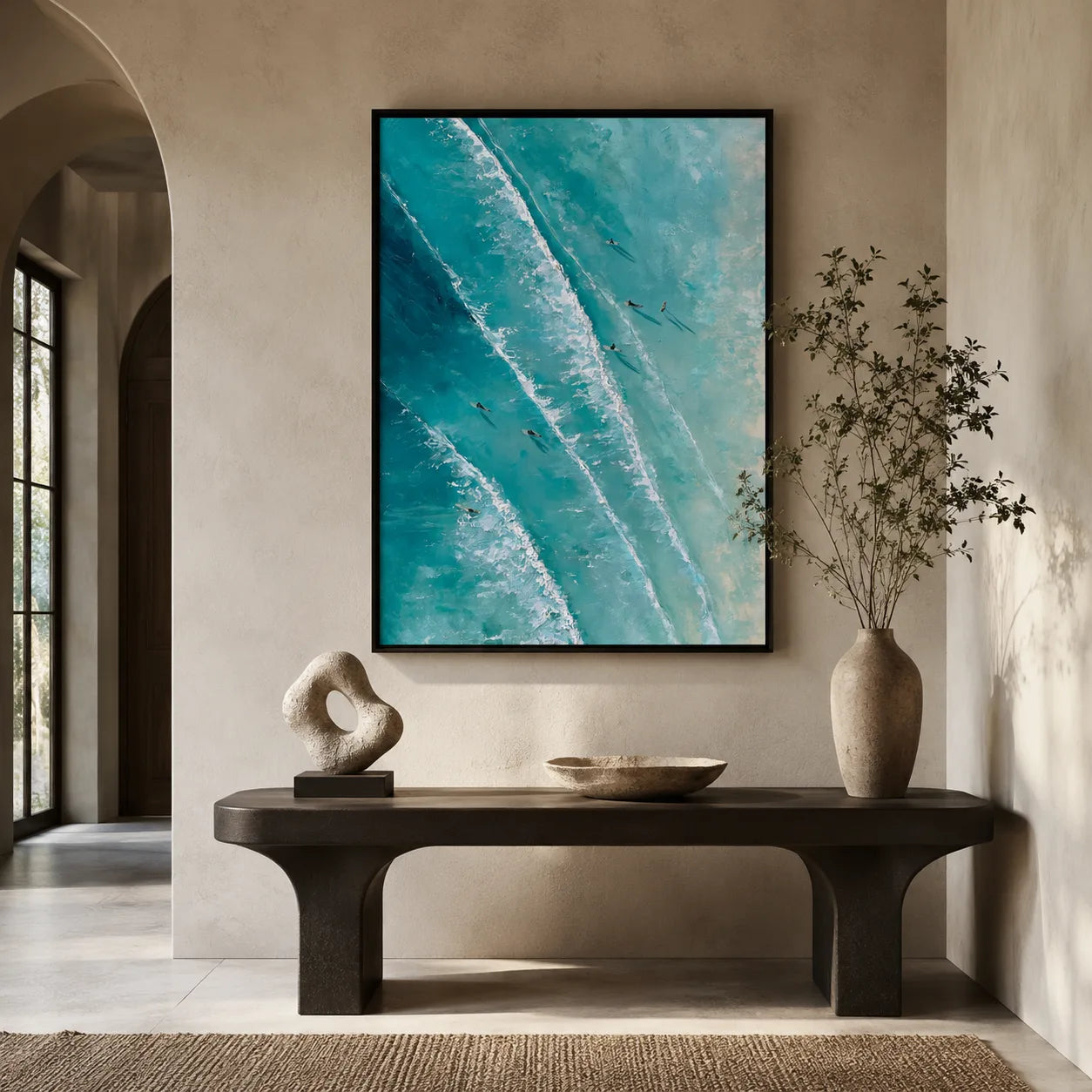 Aerial Ocean Surfers Wall Art Decor - Wall Art Decor - view 11