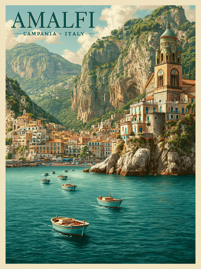 Amalfi Coast Italy Travel Wall Art Decor