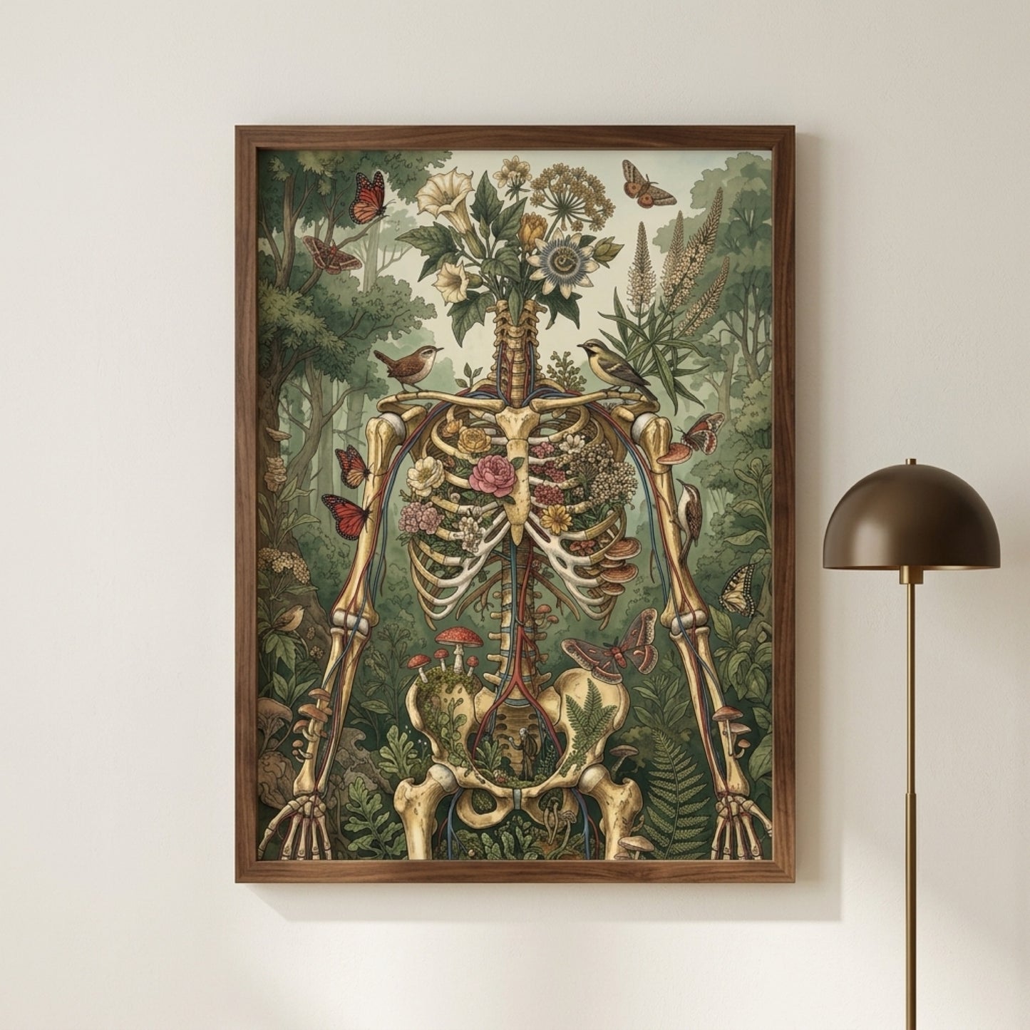 Botanical Skeleton Forest Wall Art Decor preview 11