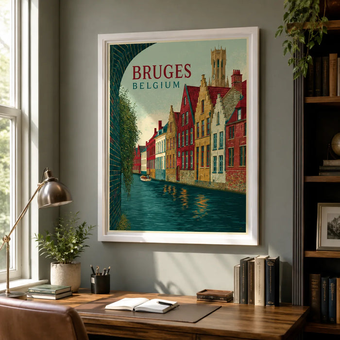 Bruges Belgium Canal Wall Art Decor