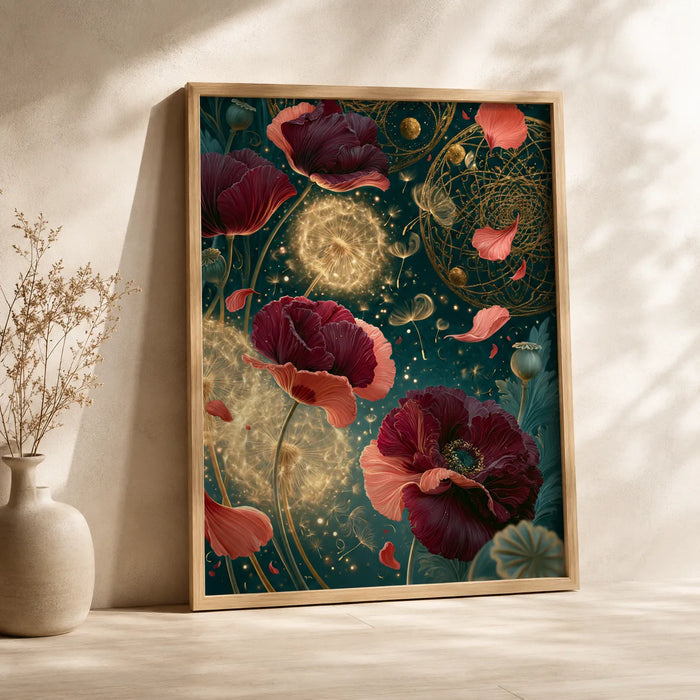 Celestial Poppy Garden Wall Art Decor