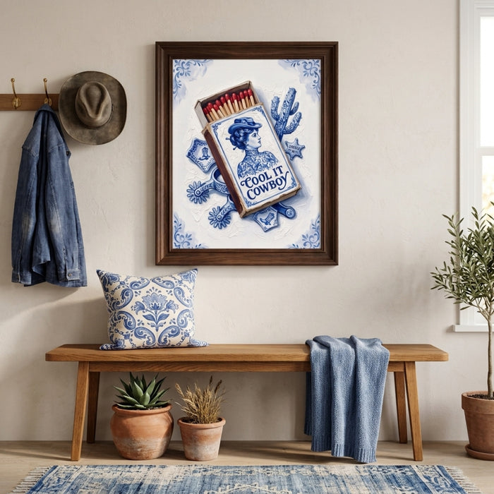 Cool It Cowboy Matchbox Wall Art Decor