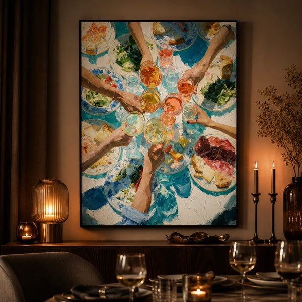 Dinner Toast Celebration Wall Art Decor