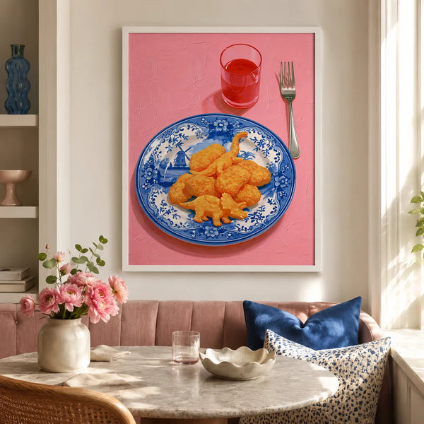 Dinosaur Chicken Nuggets Wall Art Decor