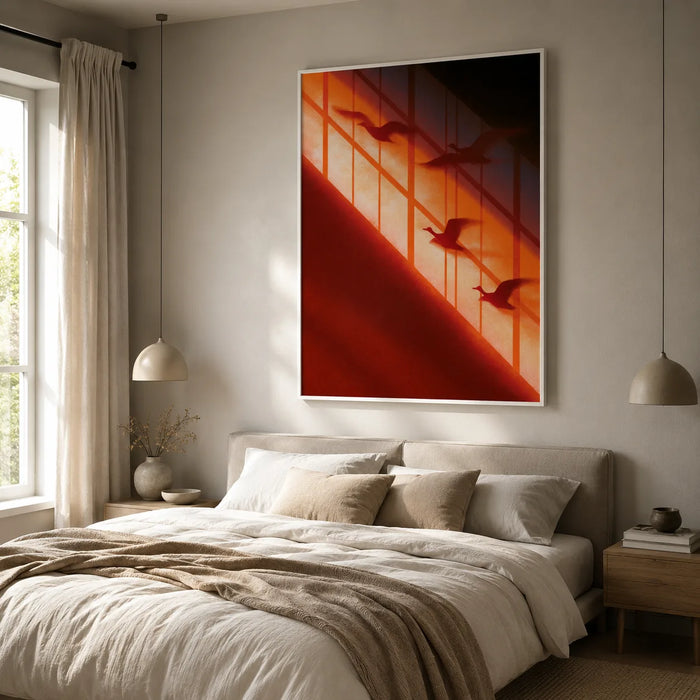 Flying Birds Sunset Wall Art Decor