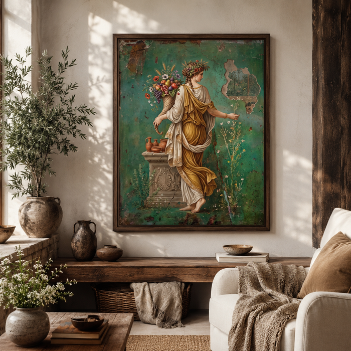 Goddess of Abundance Classical Fresco Wall Art Decor