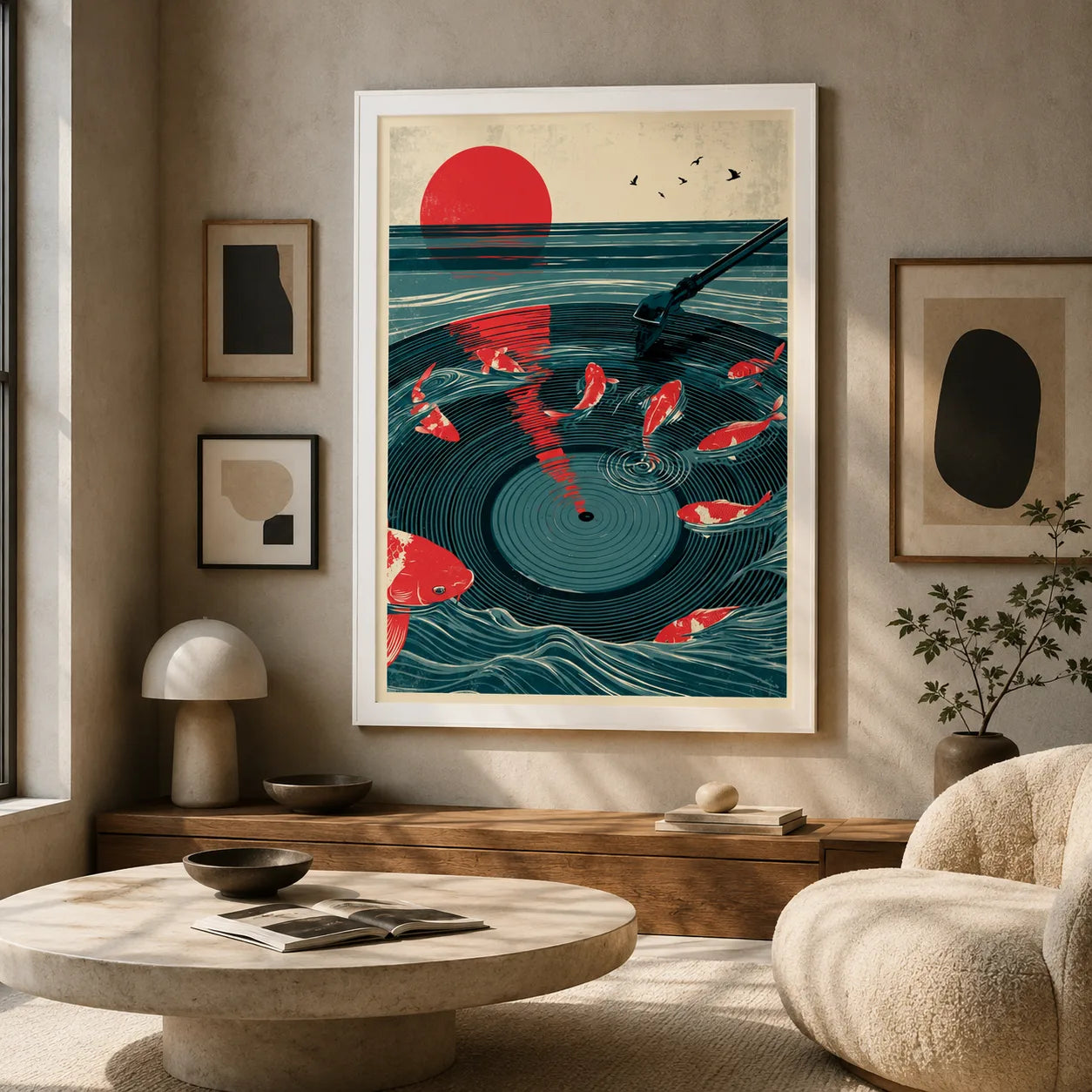 Japanese Koi Vinyl Record Wall Art Decor - Wall Art Decor - view 11