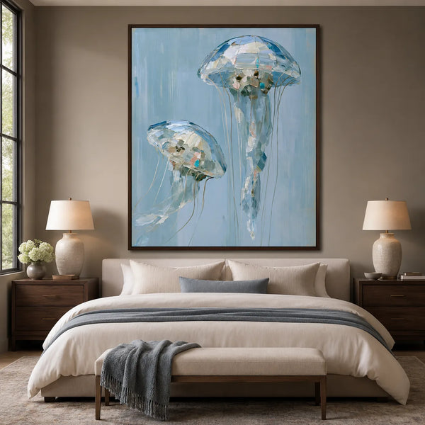 Jellyfish Duo Ocean Wall Art Decor