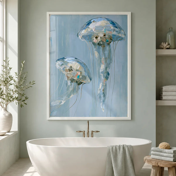 Jellyfish Duo Ocean Wall Art Decor