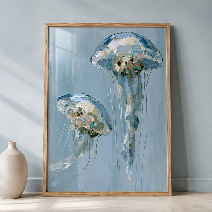 Jellyfish Duo Ocean Wall Art Decor