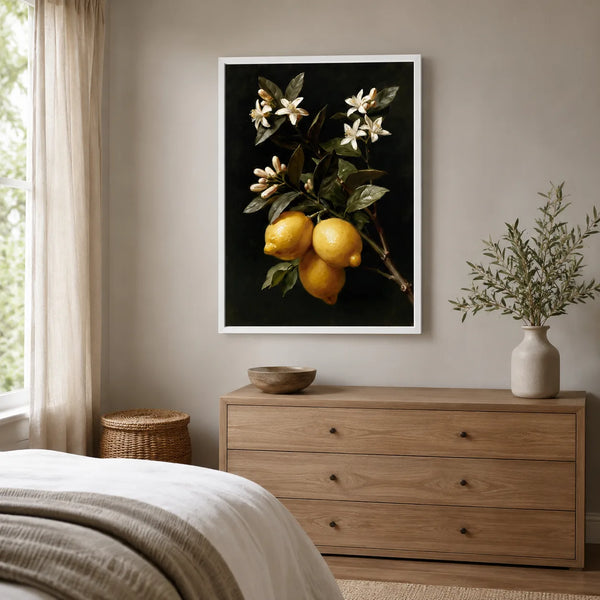 Lemon Blossom Still Life Wall Art Decor
