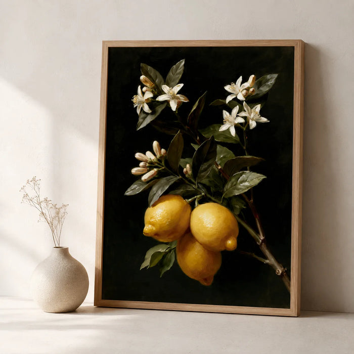 Lemon Blossom Still Life Wall Art Decor