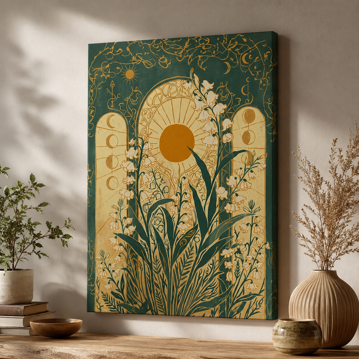 Lily of the Valley Celestial Art Nouveau Wall Art Decor – preview 11