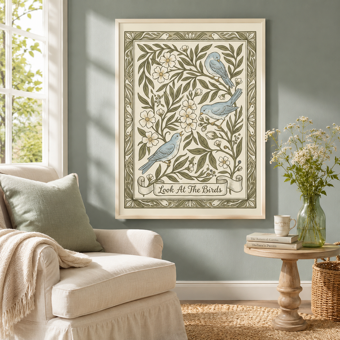 Look At The Birds Decorative Bluebird Wall Art Decor