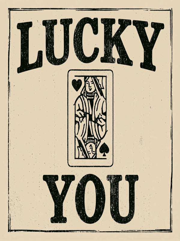 Lucky You Playing Card Wall Art Decor
