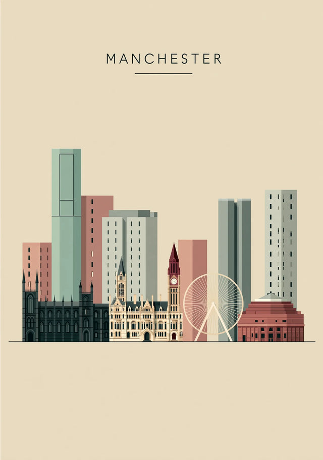 Manchester Skyline Wall Art Decor