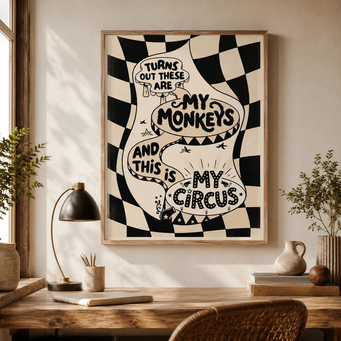 My Monkeys My Circus Wall Art Decor