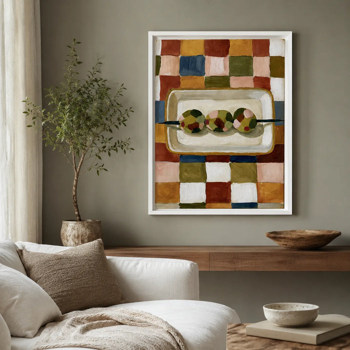 Olive Skewer Still Life Wall Art Decor