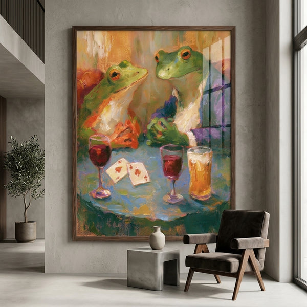Poker Frogs Wall Art Decor