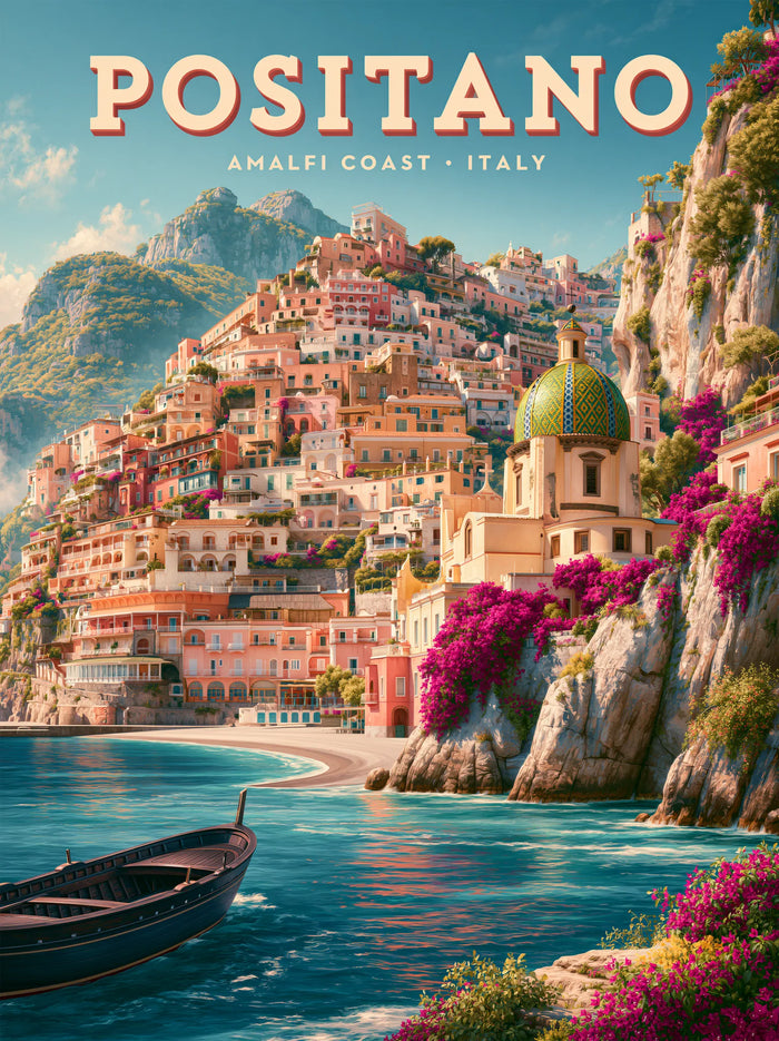 Positano Amalfi Coast Travel Wall Art Decor