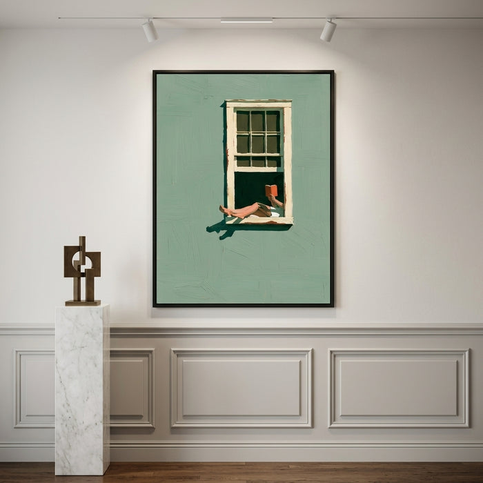 Reader in Window Wall Art Decor