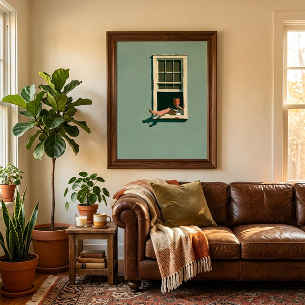 Reader in Window Wall Art Decor