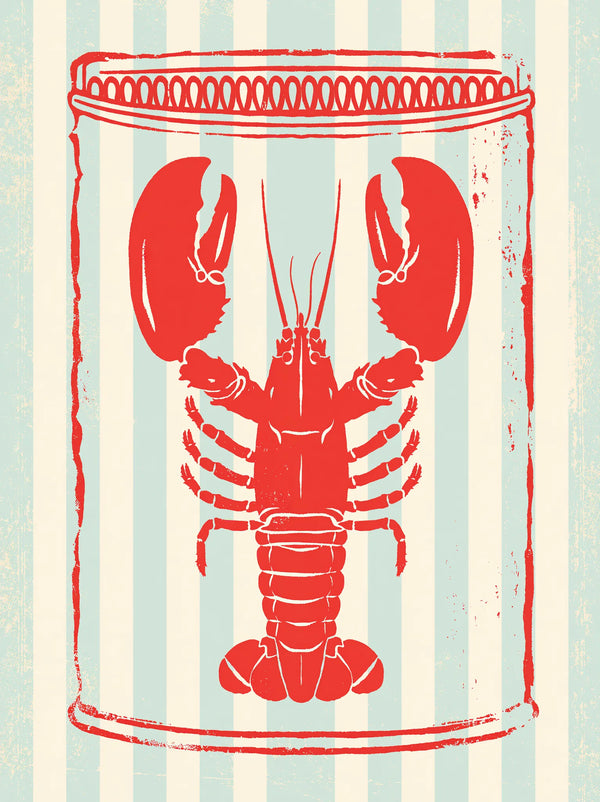Retro Lobster Tin Wall Art Decor