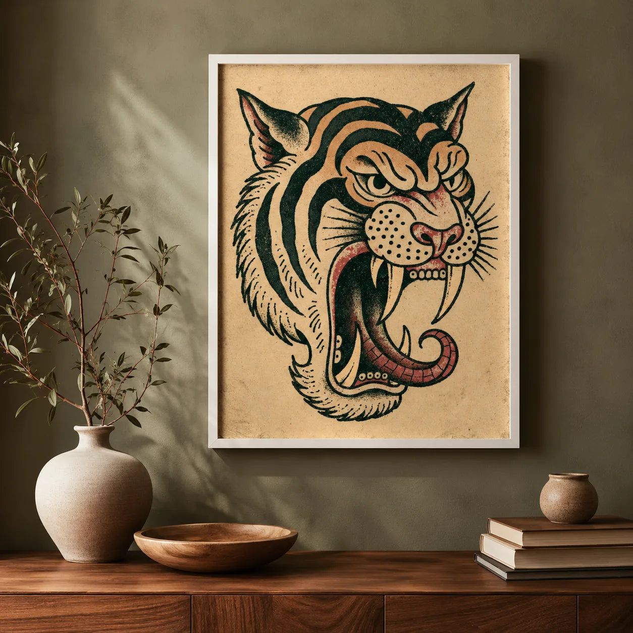 Roaring Tiger Tattoo Wall Art Decor - Wall Art Decor - view 11