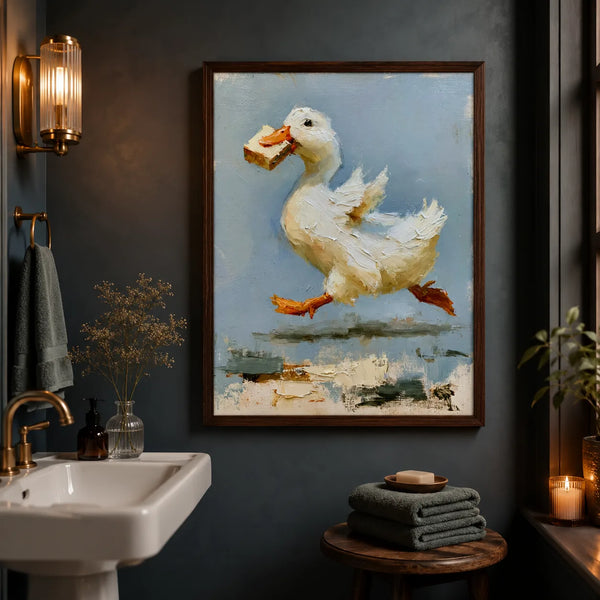 Sandwich Duck Oil Painting Wall Art Decor